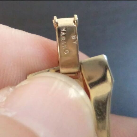 *RARE* VINTAGE SIGNED BY MARINO GOLD TONE 15 1/4" NECKLACE EXCELLENT CONDITION - Picture 2 of 2